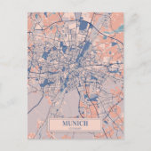 München Duitsland Winderige Stad Kaart Reizen (Voorkant)