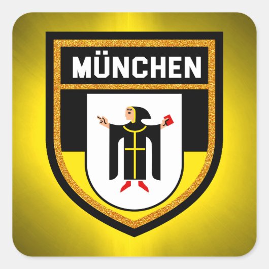 München Flag Vierkante Sticker (Voorkant)