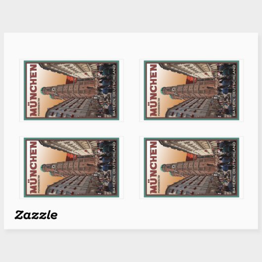 München - Frauenkirche Rechthoekige Sticker (Vel)