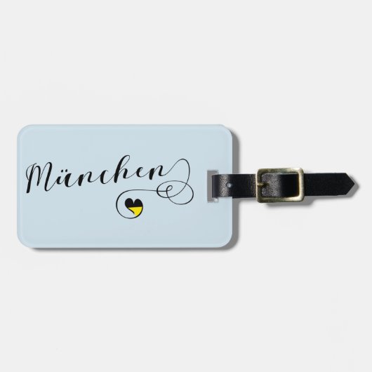 München Heart Bagagelabel Sjabloon München (Voorkant horizontaal)