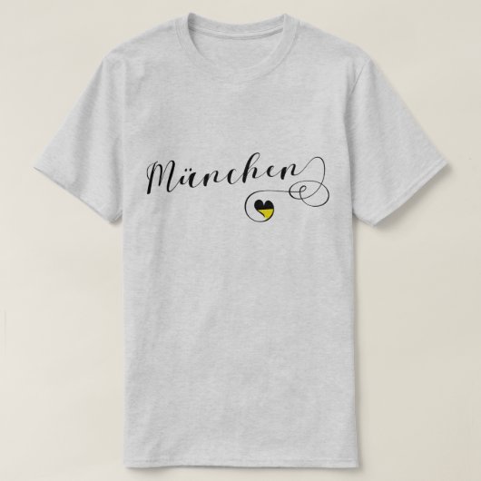 München Heart, Love München Bavaria T-shirt (Design voorkant)