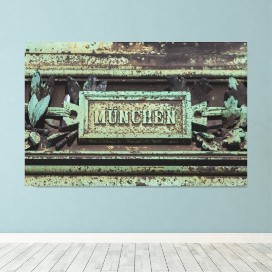 München ist ein Lebensgefühl Canvas Afdruk (Insitu (Houten vloer))