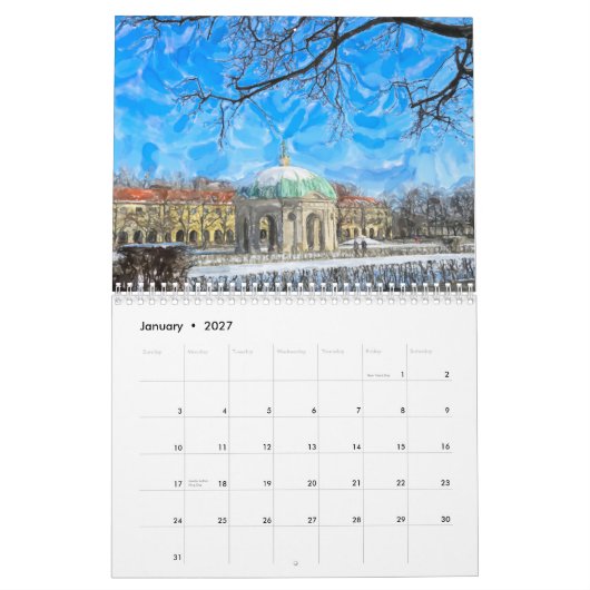 München Kalender 2026 – Stadtmotive (Jan 2027)