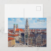 München Marienplatz Duitsland Briefkaart (Voorkant / Achterkant)