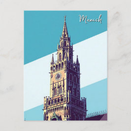 München Marienplatz Duitsland Briefkaart