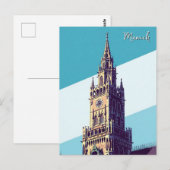 München Marienplatz Duitsland Briefkaart (Voorkant / Achterkant)