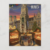 München Marienplatz Duitsland Kerstmarkt Briefkaart (Voorkant)