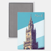 München Marienplatz Duitsland Magneet (Voorkant / Achterkant)
