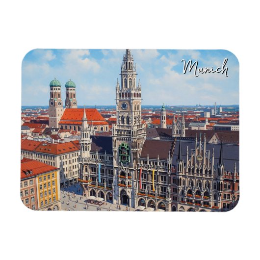 München Marienplatz Duitsland Magneet (Horizontaal)