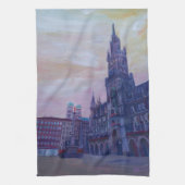 München Marienplatz met stadhuis Theedoek (Verticaal)