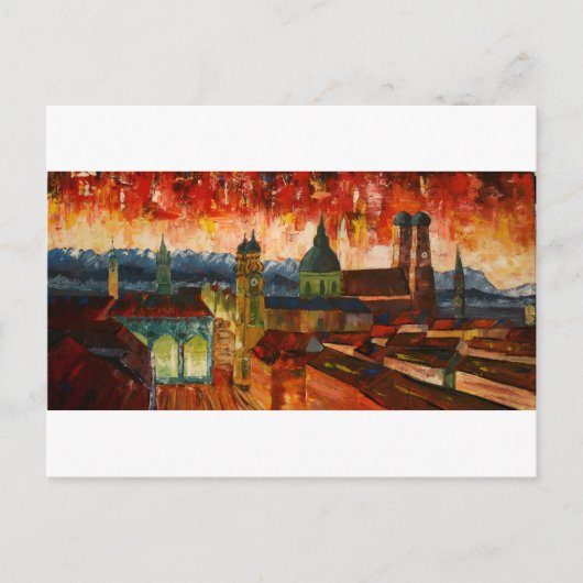 München met Alps Panorama Briefkaart (Voorkant)