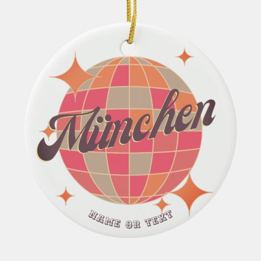 München München Beieren Duitsland Retro disco Keramisch Ornament (Voorkant)
