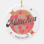 München München Beieren Duitsland Retro disco Keramisch Ornament (Achterkant)