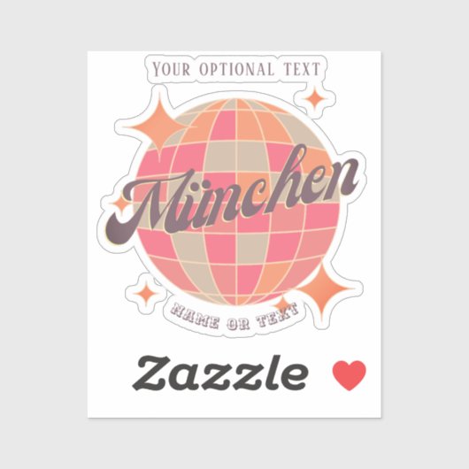 München München Beieren Duitsland Retro disco Sticker (Vel)