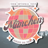 München München Beieren Duitsland Retro disco Sticker