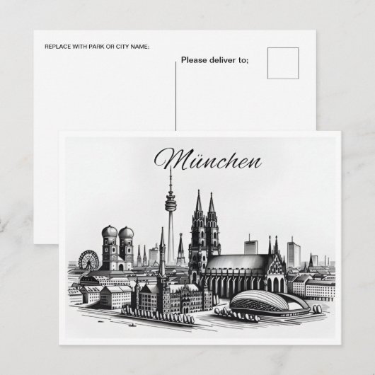  München Munchen Duitsland Briefkaart (Voorkant / Achterkant)