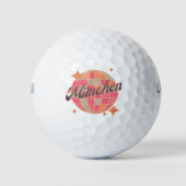 München München Stad Duitsland Retro golfresort Golfballen (Voorkant)