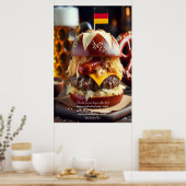 München Munchies: Brat Burger Bonanza 24x36 Poster (Keuken)