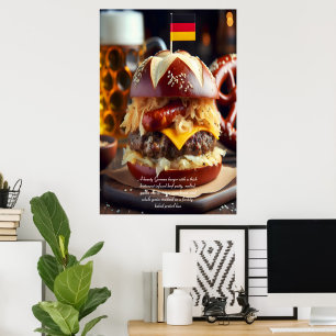 München Munchies: Brat Burger Bonanza 24x36 Poster