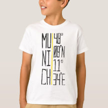 München Munich Coordinates T-shirt, Duitsland