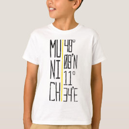 München Munich Coordinates T-shirt, Duitsland T-shirt