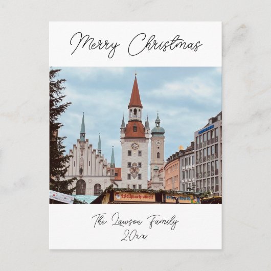 München personalisaliseer de kerstmarkt Duitsland Briefkaart (Voorkant)