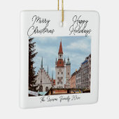 München personalisaliseer de kerstmarkt Duitsland Keramisch Ornament (Rechts)