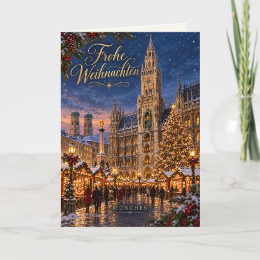 München Prettig kerstfeest Feestdagen Kaart (Voorkant)