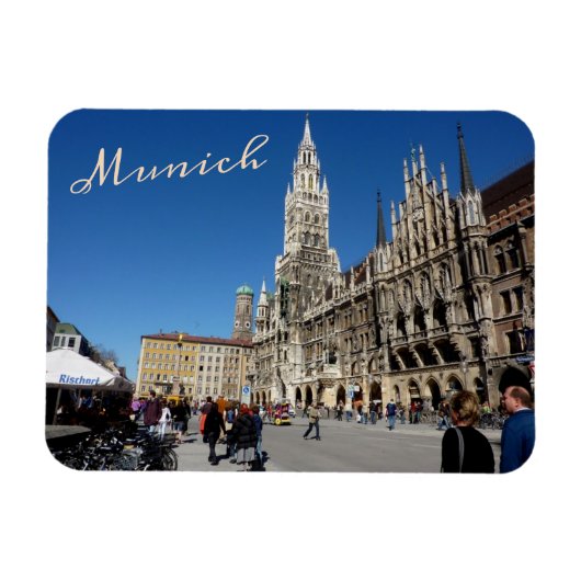 München Square (Marienplatz) Magnet Magneet (Horizontaal)