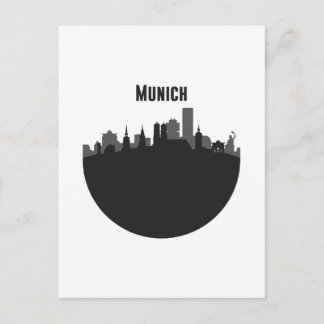 München Stadt Silhouette Briefkaart