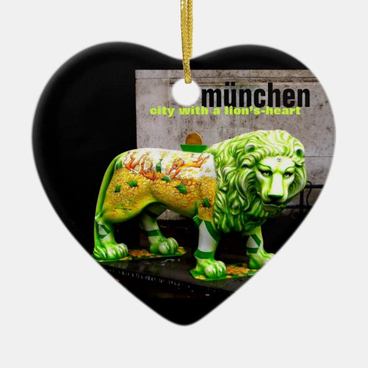 München Street Art Lion Germany Souvenir X'mas Gif Keramisch Ornament (Voorkant)