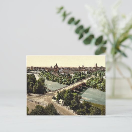 München uit het Maximilianeum, Beieren, Duitsland Briefkaart (Staand voorkant)