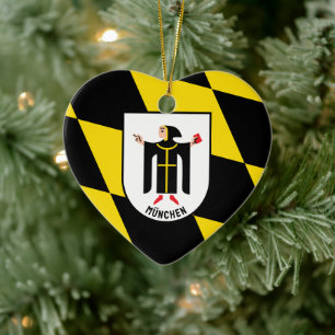 Munchen vlag en wapen keramisch ornament