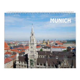 München Wall Agenda van 12 maanden Kalender