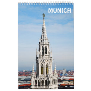 München Wall Agenda van 12 maanden Kalender