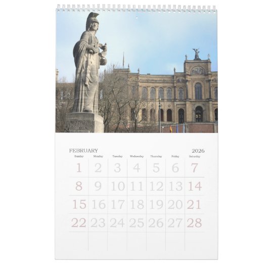 München Wall Calendar van 12 maanden Kalender (Feb 2026)