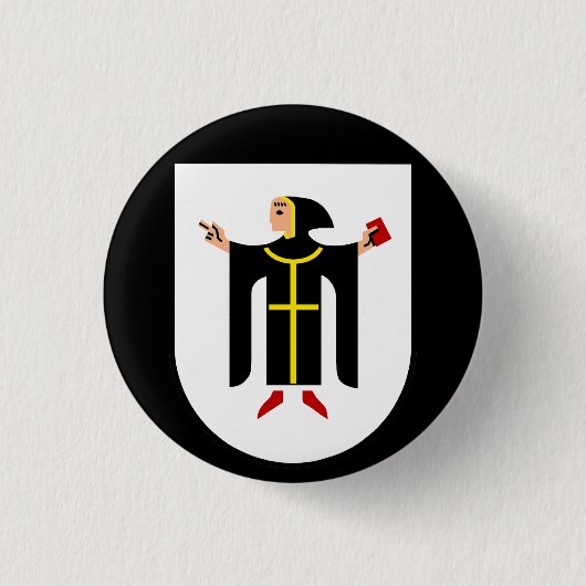 München Wapen Ronde Button 3,2 Cm (Voorkant)