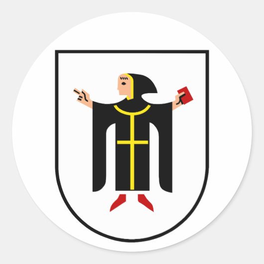 Munchen Wapen Ronde Sticker (Voorkant)
