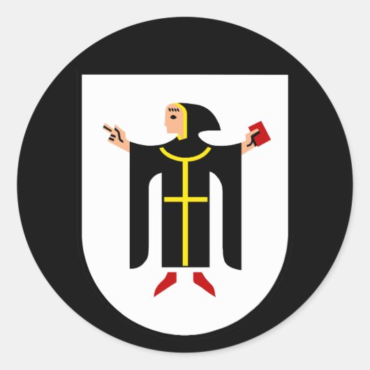 Munchen Wapen Ronde Sticker (Voorkant)