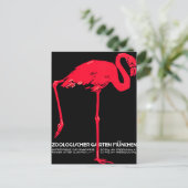 München Zoo Garden Flamingo Travel Art Briefkaart (Staand voorkant)