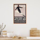 Münchener Ski Garmisch-Partenkirchen Duitsland Poster (Keuken)