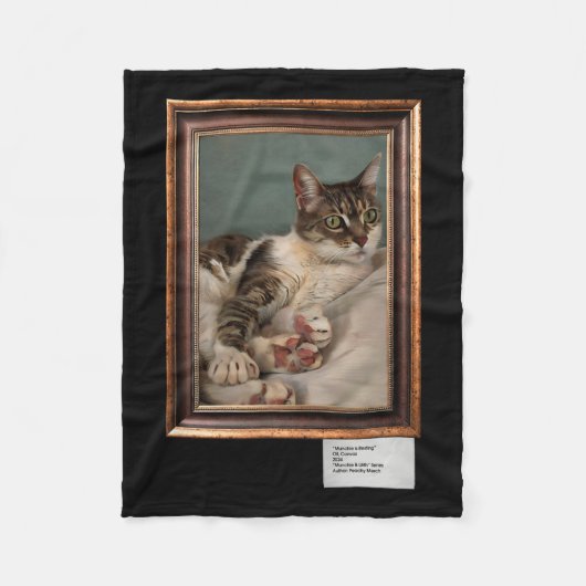 Munchie De kat rust - Canvas Fleece Deken (Voorkant)