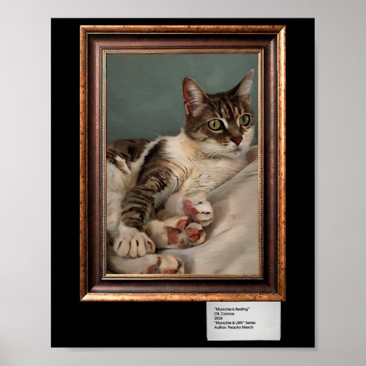 Munchie De kat rust - Canvas Poster (Voorkant)