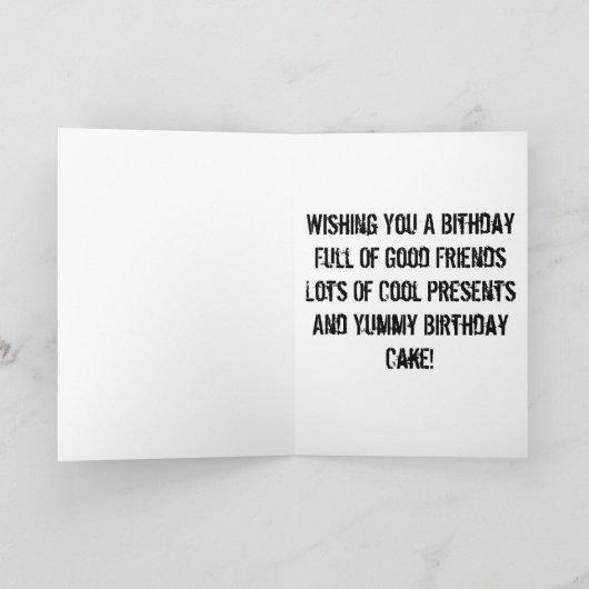 Munchie Monster! - Munchie tijd! Verjaardag Kaart (Binnen)