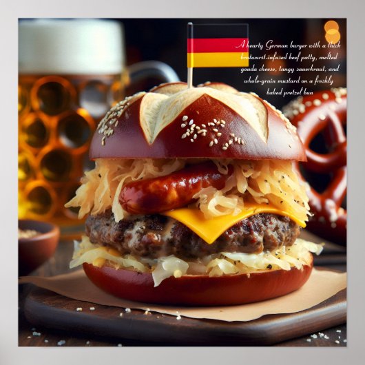 Munchies van München: Brat Burger Bonanza Poster (Voorkant)