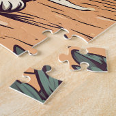 Munchkin-Cat bij een tropisch strand tijdens zonso Legpuzzel (Zijkant)