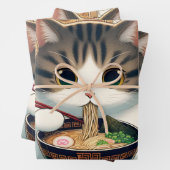 Munchkin Cat Eating Ramen Inpakpapier Vel (In situ)