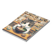 Munchkin Cat Eating Ramen Notitieblok (Linkerzijde)