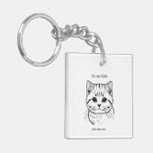 Munchkin Cat Portrait Sleutelhanger (Voorkant Links)