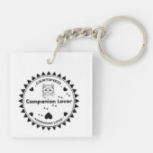 Munchkin Cat Portrait Sleutelhanger (Achterkant)